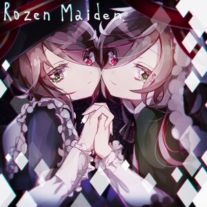 Rating: Safe Score: 0 Tags: 2girls apron brown_hair card chromatic_aberration dress eyebrows_visible_through_hair frills green_eyes hair_between_eyes hands_together hat holding_hands image interlocked_fingers long_sleeves looking_at_viewer multiple_girls own_hands_together pair short_hair souseiseki suiseiseki User: admin