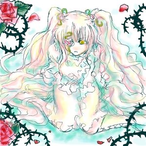 Rating: Safe Score: 0 Tags: 1girl dress flower frills hair_ornament image kirakishou leaf long_hair long_sleeves oekaki petals pink_flower pink_hair pink_rose plant red_flower red_rose rose rose_petals solo thorns veil vines yellow_eyes User: admin