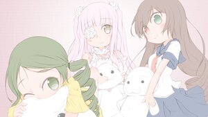 Rating: Safe Score: 0 Tags: 3girls drill_hair eyepatch green_eyes green_hair hair_ornament image kanaria long_hair multiple multiple_girls one_eye_closed pink_hair school_uniform skirt smile tagme twintails User: admin