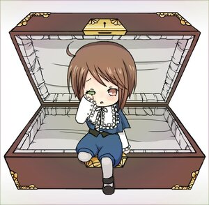 Rating: Safe Score: 0 Tags: 1girl ahoge blush brown_hair image long_sleeves pantyhose ribbon shoes short_hair sitting solo souseiseki white_legwear User: admin