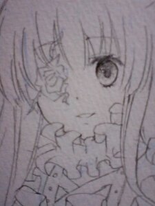 Rating: Safe Score: 0 Tags: 1girl bandaid blood greyscale image kirakishou monochrome solo User: admin