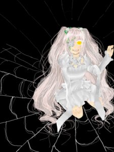 Rating: Safe Score: 0 Tags: 1girl barefoot dress eyepatch flower frills image joints kirakishou long_hair long_sleeves looking_at_viewer rose silk sitting smile solo spider_web thorns very_long_hair vines white_dress yellow_eyes User: admin