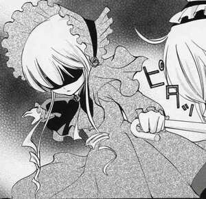 Rating: Safe Score: 0 Tags: dress greyscale hair_over_eyes hairband halftone halftone_background image long_sleeves monochrome multiple_girls polka_dot shaded_face shinku short_hair solo umbrella User: admin