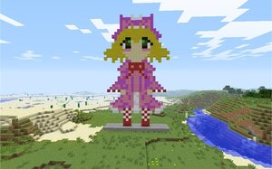Rating: Safe Score: 0 Tags: 1girl blonde_hair blue_sky cloud day grass hinaichigo image outdoors pixel_art scenery sky solo standing tree User: admin