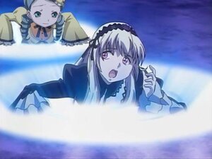 Rating: Safe Score: 0 Tags: 2girls blonde_hair dress drill_hair frills hairband image kanaria long_hair long_sleeves multiple_girls open_mouth pair silver_hair suigintou water wings User: admin