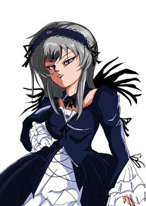 Rating: Safe Score: 3 Tags: 1girl dress frilled_sleeves frills hairband image long_hair long_sleeves looking_at_viewer puffy_sleeves purple_eyes silver_hair simple_background solo suigintou white_background wings User: admin