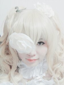 Rating: Safe Score: 0 Tags: 1girl blonde_hair bug butterfly closed_mouth eyepatch face insect kirakishou lips long_hair looking_at_viewer portrait smile solo User: admin