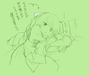 Rating: Safe Score: 0 Tags: 1girl bow frills green_background green_theme hakurei_reimu image looking_at_viewer monochrome sketch solo suiseiseki User: admin