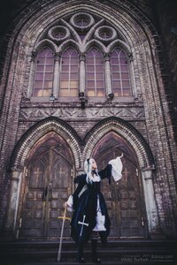 Rating: Safe Score: 0 Tags: 1girl dress holding indoors solo stained_glass standing suigintou sword weapon User: admin