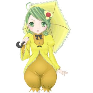 Rating: Safe Score: 0 Tags: 1girl ahoge bow drill_hair flower green_eyes green_hair holding_umbrella image kanaria long_sleeves parasol solo striped umbrella vertical_stripes User: admin