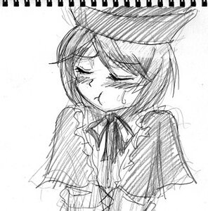 Rating: Safe Score: 0 Tags: 1girl auto_tagged blush closed_eyes greyscale image long_sleeves monochrome short_hair sketch solo souseiseki tears upper_body white_background User: admin