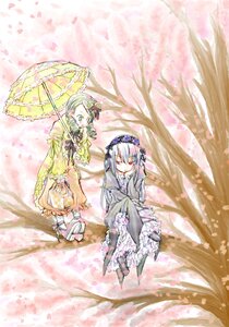 Rating: Safe Score: 0 Tags: 2girls cherry_blossoms flower frills green_eyes green_hair hair_flower hair_ornament hairband holding holding_umbrella image japanese_clothes kanaria kimono lolita_fashion long_hair long_sleeves multiple_girls pair parasol petals pink_hair red_eyes shared_umbrella short_hair sitting smile suigintou tree umbrella User: admin
