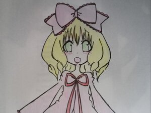 Rating: Safe Score: 0 Tags: 1girl blonde_hair blush bow green_eyes hair_bow hinaichigo image open_mouth ribbon short_hair smile solo User: admin