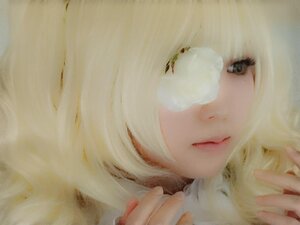 Rating: Safe Score: 0 Tags: 1girl auto_tagged bangs closed_mouth eyelashes face kirakishou lips nose portrait realistic short_hair solo white_hair User: admin