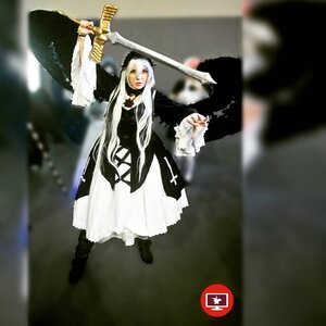 Rating: Safe Score: 0 Tags: 1girl black_dress black_footwear blurry blurry_background blurry_foreground boots depth_of_field dress holding_weapon long_hair long_sleeves photo solo standing suigintou sword very_long_hair weapon white_hair User: admin