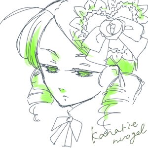 Rating: Safe Score: 0 Tags: 1girl face flower green_eyes green_hair image kanaria looking_at_viewer portrait short_hair signature simple_background solo sweat white_background User: admin