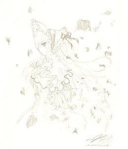 Rating: Safe Score: 0 Tags: 1girl blue_butterfly bug butterfly image insect long_hair monochrome profile shinku signature sketch solo striped torn_clothes vertical_stripes User: admin