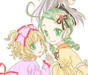 Rating: Safe Score: 0 Tags: 2girls blonde_hair bow dress drill_hair green_eyes green_hair hair_ornament hina_ichigo hinaichigo holding_hands image kanaria long_hair long_sleeves looking_at_viewer multiple_girls pair pink_bow ribbon ringlets sisters smile twin_drills twins yellow_dress User: admin