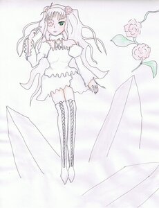 Rating: Safe Score: 0 Tags: 1girl bare_shoulders boots choker cross-laced_footwear detached_sleeves dress flower green_eyes hair_flower hair_ornament image kirakishou long_hair rose solo thigh_boots thighhighs white_footwear white_hair zettai_ryouiki User: admin