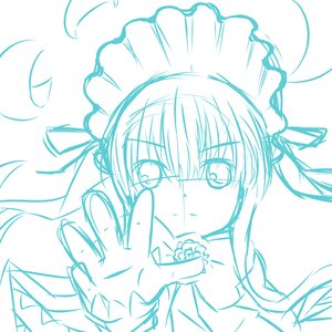 Rating: Safe Score: 0 Tags: 1girl animal_ears bangs blush cat_ears closed_mouth eyebrows_visible_through_hair flower hair_between_eyes hair_ribbon image long_hair looking_at_viewer monochrome ribbon shinku sketch solo twintails white_background User: admin