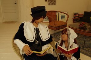 Rating: Safe Score: 0 Tags: brown_hair hat long_sleeves multiple_cosplay multiple_girls tagme top_hat User: admin