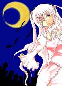 Rating: Safe Score: 0 Tags: 1girl crescent_moon dress eyepatch flower frills full_moon halloween image kirakishou long_hair moon night night_sky open_mouth pink_hair rose sky solo very_long_hair yellow_eyes User: admin