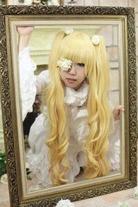 Rating: Safe Score: 0 Tags: 1girl bangs blonde_hair dress eyepatch flower frame hair_flower hair_ornament kirakishou lace lips long_hair mirror photo rose solo white_flower white_rose User: admin