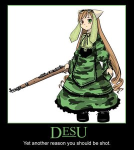 Rating: Safe Score: 0 Tags: 1girl auto_tagged black_border blonde_hair dress green_eyes gun heterochromia image letterboxed long_hair long_sleeves red_eyes rifle solo suiseiseki very_long_hair weapon User: admin