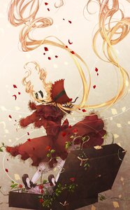 Rating: Safe Score: 0 Tags: 1girl blonde_hair dress flower hat image long_hair petals red_dress rose rose_petals shinku solo suitcase very_long_hair wind User: admin