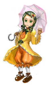 Rating: Safe Score: 0 Tags: 1girl black_umbrella blush bow dress drill_hair full_body green_eyes green_hair hair_ornament holding holding_umbrella image kanaria long_sleeves looking_at_viewer orange_dress parasol rain red_umbrella shared_umbrella simple_background solo standing twin_drills umbrella white_background white_legwear User: admin