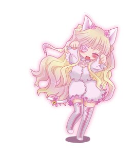 Rating: Safe Score: 0 Tags: 1girl animal_ears bell blonde_hair blush boots cat_ears cat_tail chibi dress flower image jingle_bell kirakishou long_hair open_mouth paw_pose solo striped tail thigh_boots thighhighs vertical-striped_legwear vertical_stripes very_long_hair zettai_ryouiki User: admin