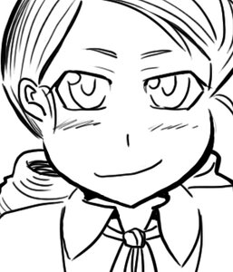 Rating: Safe Score: 0 Tags: 1girl blush closed_mouth drill_hair eyebrows_visible_through_hair greyscale image kanaria looking_at_viewer monochrome simple_background smile solo tomoe_mami white_background User: admin