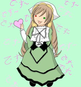 Rating: Safe Score: 0 Tags: 1girl :d brown_hair dress green_background green_dress green_eyes head_scarf heterochromia image long_hair long_sleeves looking_at_viewer open_mouth simple_background smile solo suiseiseki very_long_hair User: admin