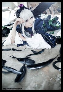 Rating: Safe Score: 0 Tags: 1girl black_border blurry depth_of_field dress feathers flower frills letterboxed lips long_hair looking_at_viewer pillarboxed silver_hair solo suigintou white_hair windowboxed wings User: admin