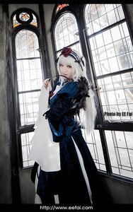 Rating: Safe Score: 0 Tags: 1girl artist_name flower hat indoors looking_at_viewer solo standing suigintou watermark web_address window User: admin