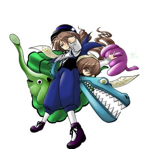 Rating: Safe Score: 0 Tags: 2girls brown_hair dress frills green_eyes hat image long_hair multiple_girls pair pants red_eyes short_hair siblings sisters souseiseki suiseiseki top_hat twins User: admin