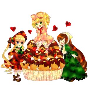 Rating: Safe Score: 0 Tags: 3girls ^_^ blonde_hair blue_eyes bonnet bow brown_hair closed_eyes dress food fruit green_dress green_eyes hat head_scarf heart hina_ichigo holding image long_hair long_sleeves looking_at_viewer multiple multiple_girls open_mouth pink_bow shinku sitting smile standing suiseiseki tagme very_long_hair white_background User: admin