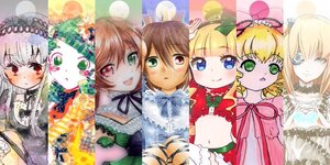 Rating: Safe Score: 0 Tags: 6+girls :d blonde_hair blue_eyes blush bow brown_hair dress frills green_eyes hairband hat heterochromia hina_ichigo image kanaria long_hair long_sleeves looking_at_viewer multiple multiple_girls open_mouth pink_bow red_eyes shinku short_hair siblings silver_hair sisters smile souseiseki suigintou suiseiseki tagme top_hat twins User: admin