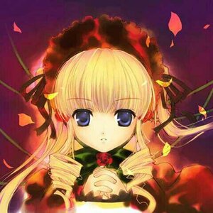 Rating: Safe Score: 0 Tags: 1girl bangs blonde_hair blue_eyes bow drill_hair image long_hair long_sleeves looking_at_viewer parted_lips petals shinku sidelocks solo upper_body User: admin