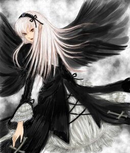 Rating: Safe Score: 0 Tags: 1girl bangs black_dress black_ribbon black_wings dress floating_hair frills hairband image long_hair long_sleeves looking_at_viewer looking_back red_eyes ribbon rose solo suigintou very_long_hair white_hair wings User: admin