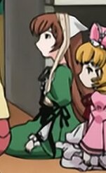 Rating: Safe Score: 0 Tags: 2girls blonde_hair dress green_dress image long_hair long_sleeves mirror multiple_girls solo suiseiseki User: admin
