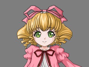 Rating: Safe Score: 0 Tags: 1girl blonde_hair bow dress eyebrows_visible_through_hair frills green_eyes hina_ichigo hinaichigo image long_sleeves looking_at_viewer pink_bow pink_dress pink_shirt puffy_sleeves ribbon short_hair simple_background smile solo upper_body white_background User: admin