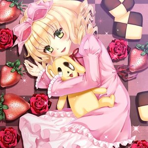 Rating: Safe Score: 0 Tags: 1girl apple argyle_background blonde_hair blueberry cake camellia checkered checkered_background checkered_floor chocolate drill_hair flower food frills fruit grapes green_eyes hibiscus hina_ichigo hinaichigo holding_fruit image pink_dress pink_flower pink_rose red_flower red_rose rose rose_petals smile solo sparkle strawberry stuffed_animal teddy_bear tomato tulip valentine yellow_rose User: admin