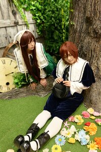 Rating: Safe Score: 0 Tags: black_shorts brown_hair closed_eyes flower hair_over_one_eye long_hair multiple_cosplay shorts sitting tagme User: admin