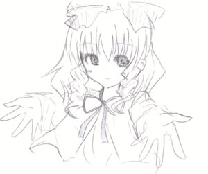 Rating: Safe Score: 0 Tags: 1girl bangs blush braid eyebrows_visible_through_hair greyscale hinaichigo hood image long_hair long_sleeves looking_at_viewer monochrome ribbon simple_background solo striped twin_braids vertical_stripes white_background User: admin