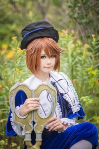 Rating: Safe Score: 0 Tags: 1girl auto_tagged blurry brooch brown_hair depth_of_field dress green_eyes hat heterochromia instrument long_sleeves looking_at_viewer short_hair sitting smile solo souseiseki User: admin