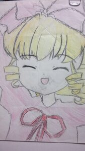 Rating: Safe Score: 0 Tags: 1girl auto_tagged blonde_hair bow close-up closed_eyes drill_hair hair_bow hina_ichigo hinaichigo image open_mouth photo ribbon simple_background smile solo tears traditional_media white_background User: admin