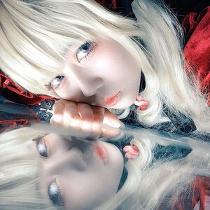 Rating: Safe Score: 0 Tags: 1girl blood blue_eyes close-up face hat injury lips looking_at_viewer millipen_(medium) portrait realistic shinku solo white_hair User: admin