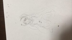 Rating: Safe Score: 0 Tags: 1girl bird feathers greyscale image kirakishou long_hair looking_at_viewer monochrome ponytail sketch solo User: admin