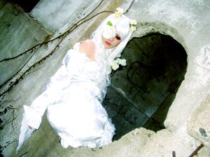 Rating: Safe Score: 0 Tags: 1girl bare_shoulders dress flower kirakishou lips long_hair solo white_dress white_hair white_theme User: admin